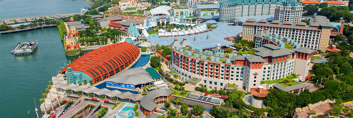 Gerenciamento de águas residuais moderno para resort em Sentosa