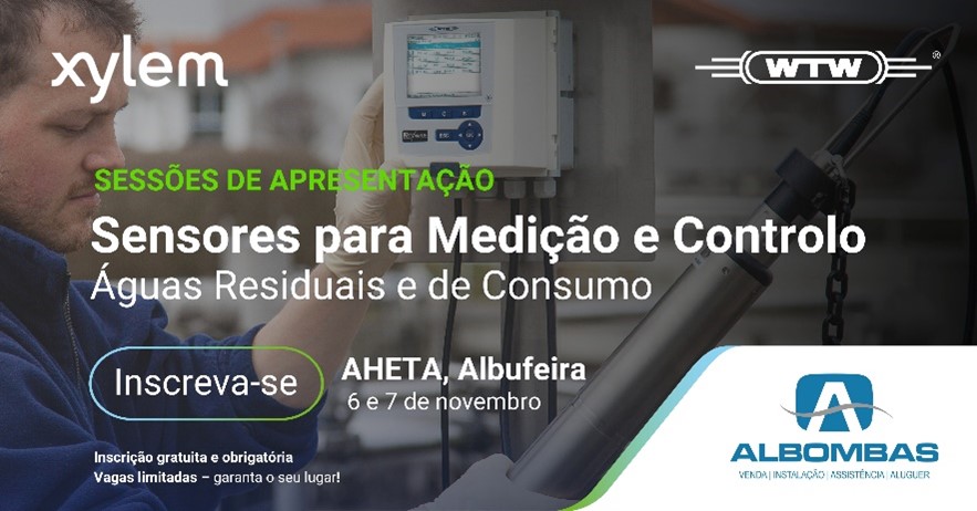 Sessões de Apresentação WTW: Sensores para medição e controlo de águas residuais e de consumo
