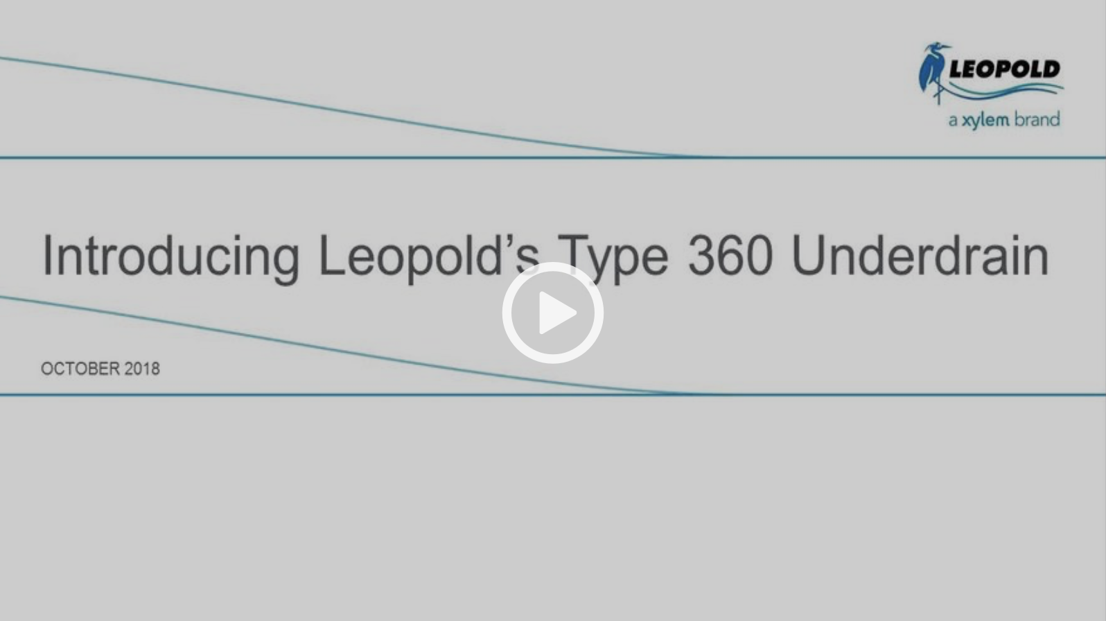 Webinar: An Innovative Bolt Down Offering Extending Leopold’s Portfolio of Underdrain Solutions