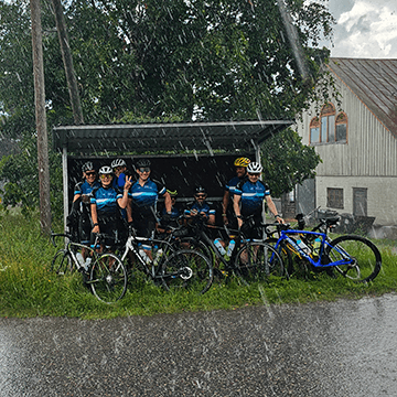 Group photo of Xylem cyclists