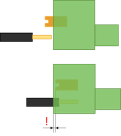 Instructions for inserting cables into CCD 401