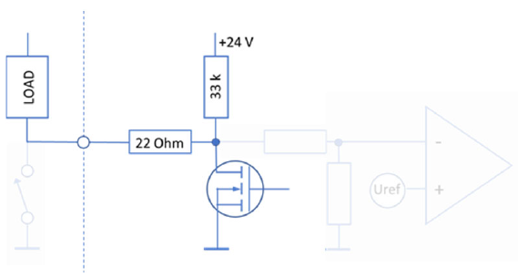 Electronic circuit for a digital output paired with a CCD 401