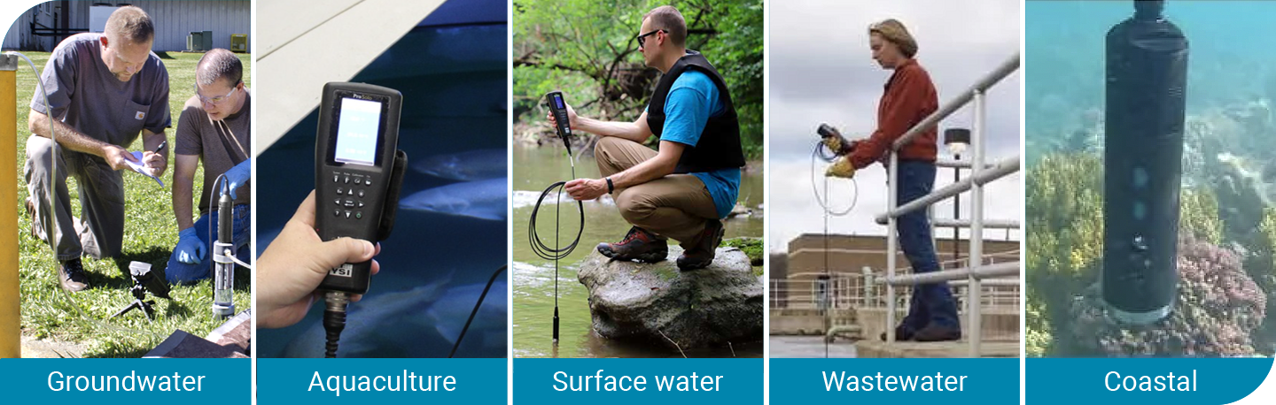 YSI Pro Series Handhelds - Applications include Groundwater, Aquaculture, Surface Water, Wastewater, Coastal